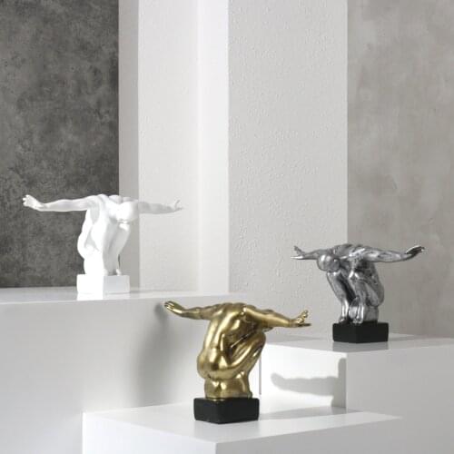 Modern Statues Creative Abstract Diving Human Statue Art Living Rooms Antique Home Furnishings Decorations In Northern Europe