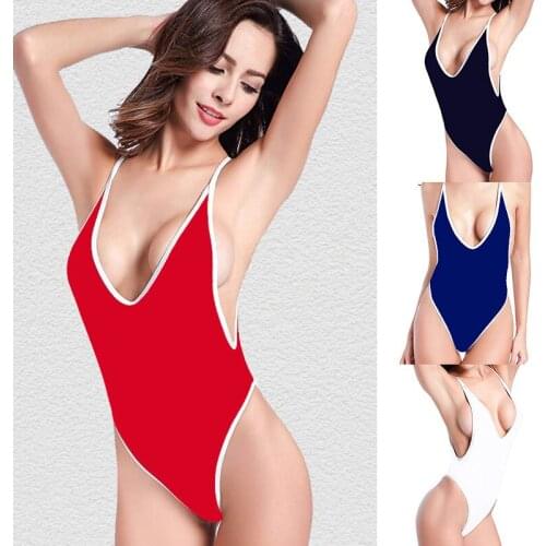 2020 new ladies one-piece swimsuit European and American style sexy leaky back integrated woman bikini beachwear
