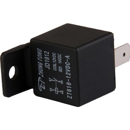 ZT616-12V-A-80A Car Auto Truck DC 12V 80A 80 AMP SPST Relay Relays 4 Pin