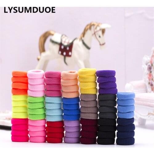 100Pcs/Lot Hair Accessories Nylon Hair Ties Korean Fashion Candy Color Elastic Hair Bands Rubber Band Girls Scrunchy Headdress