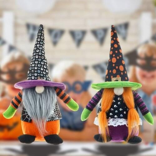 2021 New Pointed Hat Wizard Witch Doll Rudolf Doll Ornaments Ghost Festival Gift Halloween Decorations Doll With Sand