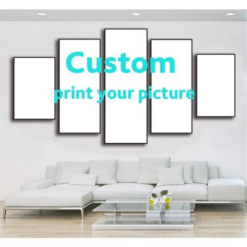 5 Pieces Painting Calligraphy Wall Poster custom Wall Art Canvas Prints Landscape Style Tableau Pictures Home Decor Paintings