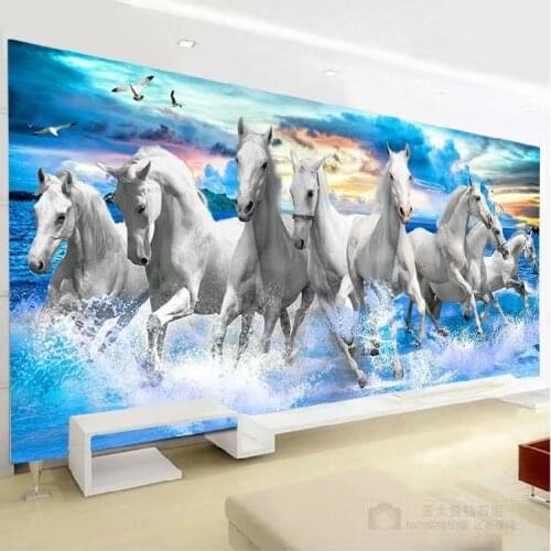 Eight Horses Running DIY New Crafts Diamond Embroidery For Decoration Round Diamond Painting Full