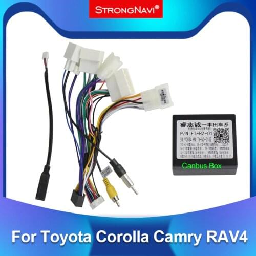 Car Audio Radio Player 16PIN Android Power Calbe Adapter For Toyota Camry/Corolla/RAV4 prado Media Wiring Harness