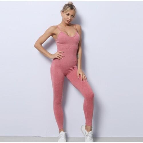 Seamless Yoga Jumpsuit Sports adjustable Sexy Women Yoga Set Fitnes Sportwear For Women Gym Running Workout Athletic Suit Female