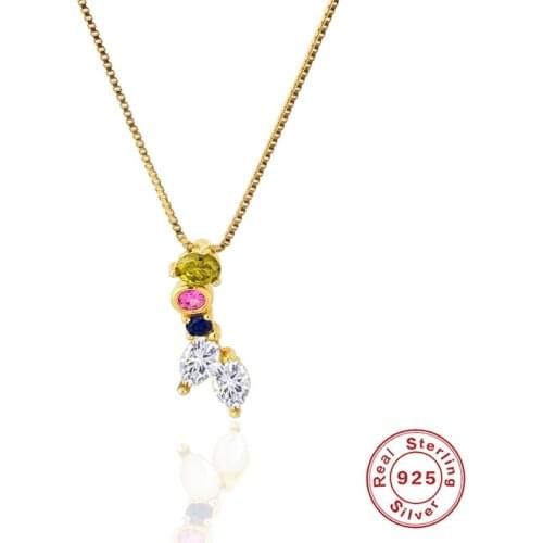 BOAKO Necklace For Women One Piece Chain Around The Neck Clavicle Chain Mothers Gifts Jewelry Necklace Leaf Collars CZ Bijoux