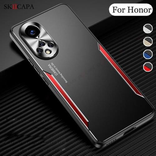 9H Aluminum Metal Matte Shockproof Phone Case For Honor 50SE 50 Pro V40 V30 9X Pro X10 30S 30 Lite Camera Lens Protective Cover