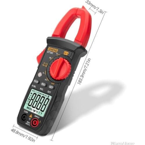 ST181 Digital Clamp Meter 4000 Counts Ammeter Voltage Tester Multimeter Car Amp Hz Capacitance NCV Ohm Test J07 21 Dropshipping