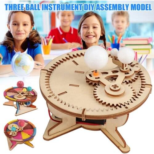 Sun Moon Earth Running Model Science Experiment Children DIY Assembly Educational Toy M09