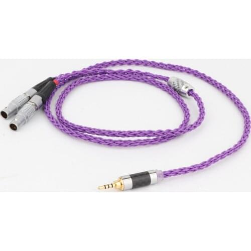 HIFI 8 Cores 7N OCC Silver Plated Headphones Replacement Cable Hi-end Upgrade Cable for Focal Utopia ELEAR Headphones