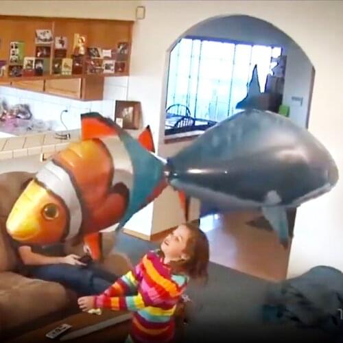 Infrared RC Air Balloons inflatable RC flying Shark Toys Remote Air Swimming Fish RC Animal Toy Clown Fish Party Decoration