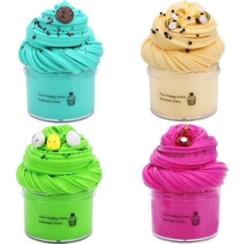 Fruit Butter Slime Fluffy Glue Charms for Slime Additives Clay Supplies Plasticine Slimes Kit Chocolate Modelling Toy For Kids