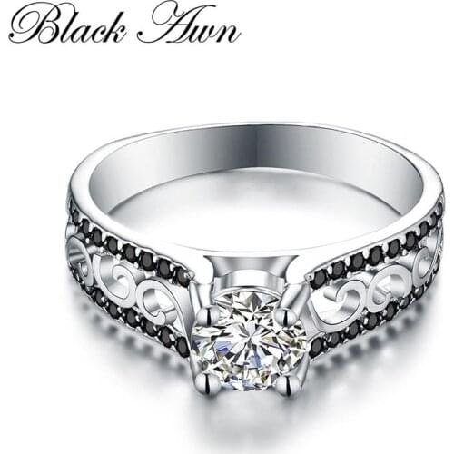 Classic 925 Sterling Silver Fine Jewelry Trendy Bague Femme Engagement for Women Fashion Wedding Rings Bijoux Anillos Mujer C065