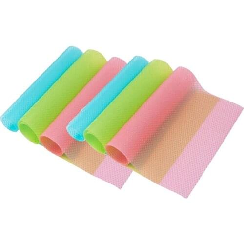 Hot 6 Pcs Refrigerator Mats Shelf Liners Refrigerator Liners Can Be Cut Drawer Mats Pad Washable Fridge Mats Liners Moisture-Pro