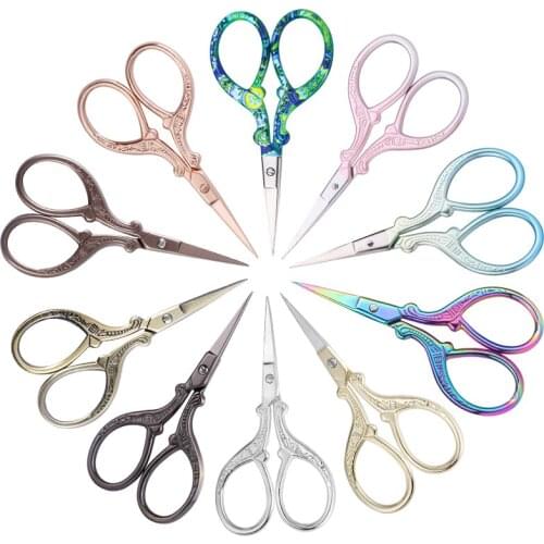 LMDZ Classic Stainless Steel Scissors Multicolor Small Cross Stitch Shears Sewing Tools Tailor Scissors for Home Needlework