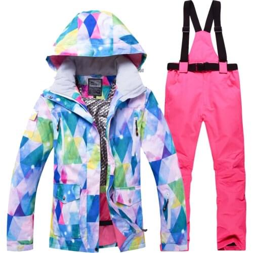 Ski Suit Women Brands High Quality Female Windproof Waterproof Winter Sets Snow Jacket And Pants Skiing And Snowboarding Suits