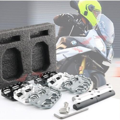 Motorcycle Billet Wide Foot Pegs Pedals Rest Footpegs for BMW S1000XR S1000 XR 2015 2016 2017 2018 2019 CNC Aluminum Alloy
