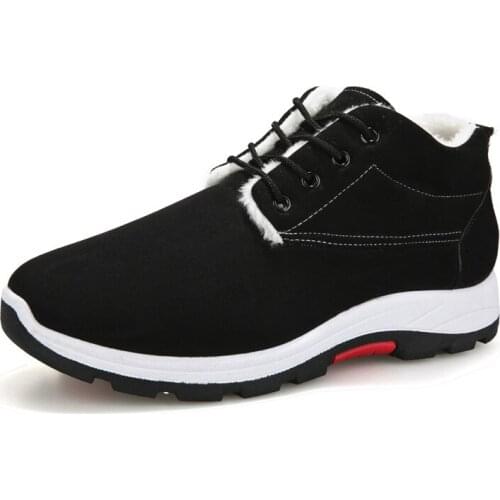 Men Boots Non-slip Snow Boots Men Ankle Boots Fashion Men Fur Boots Winter Keep Warm man sneakers Work Shoes 352