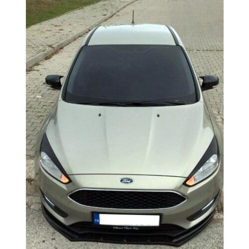 Ford Focus Mk3 Focus Mk3.5 Front Bumper Attachment Gloss Black 3 Pcs