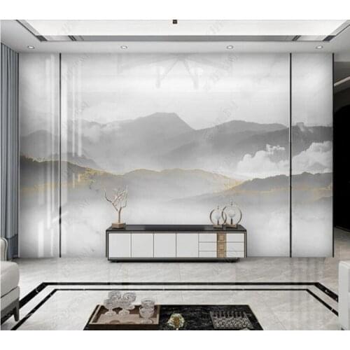 Papel de parede modern minimalist marble ink landscape 3d wallpaper mural,living room tv wall bedroom wall papers home decor