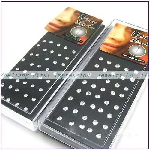 New Arrival Hot Sale Body Piercing White Zircon Nose Ring For Girl Women Promotional Gift Free Shipping 200pcs/lot