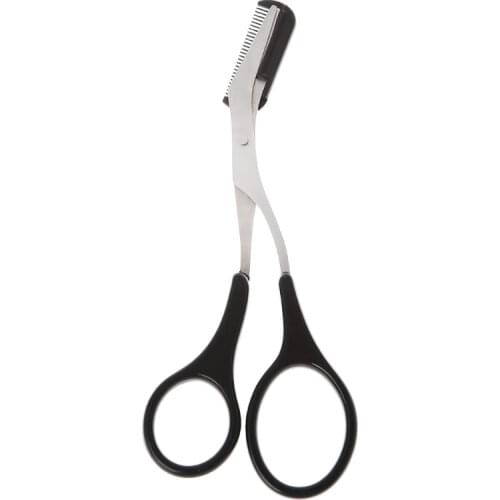 Eyelash Hair Scissors Eyebrow Trimmer Eyelash Hair Clips Scissors Comb Shaping Eyebrow Grooming tesoura sobrancelha