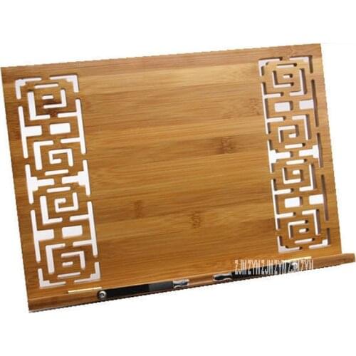 Portable Adjustable Wood Reading Stand Rest Tablet Cook Home Study Room Bamboo Reading Rack Foldable Cookbook Book Holder Frame