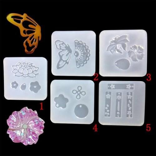 Flower Butterfly Shaped Fondant Silicone Cake Mold Soap Mould Cookie Craft Jelly Hairpin Brooch Making DIY Tools