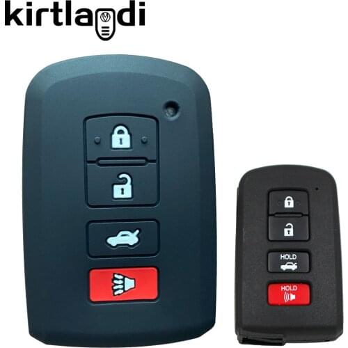 Silicone Car Key Cover Protection Holder Fob Case for Toyota Avalon RAV4 Corolla Highlander Camry Case Keychain 2014 2015 2016