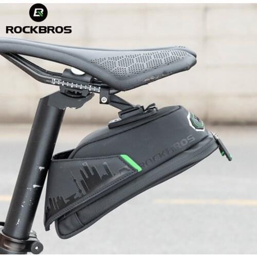 ROCKBROS Bike Rear Bag Shockproof Bicycle Rainproof Saddle Bag For Refletive Large Capatity Seatpost MTB Bike Packet Accessories