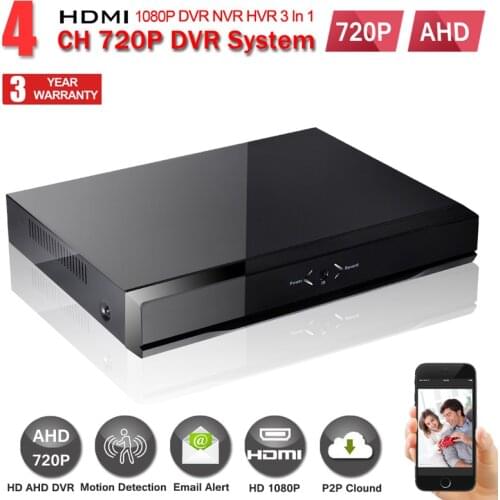 4 HD Channel 720P 1080N H.264 Video Recorder with 2 USB Port HDMI Network CCTV DVR 4CH for Home Security Camera Surveillance Sys