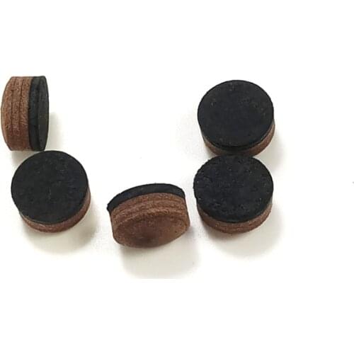 Xmlivet 10pcs black with brown color professional Pool cue tip 9/10/11/12/13.5mm multi-layer radian Billiard snooker tips