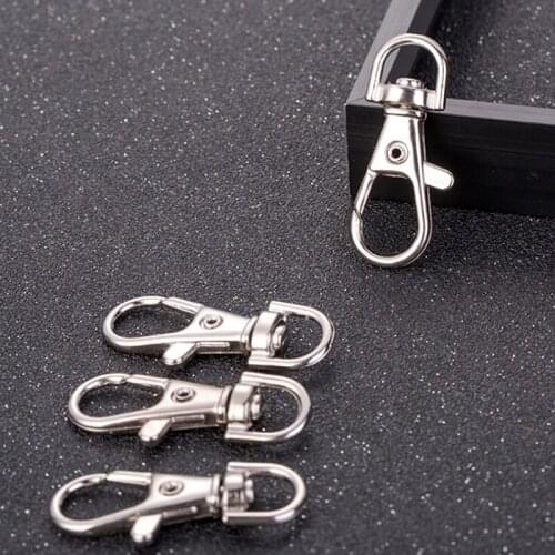 10PC Silver Swivel Trigger Clips Snap Lanyard Hook Bag Key Ring Hooks Gift