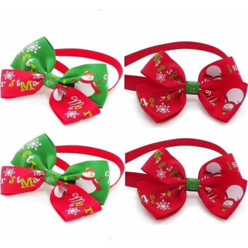 120pcs Big Sale Christmas Dog Bow Tie Dogs Festival Tie Pet Accessories Wholesale C3