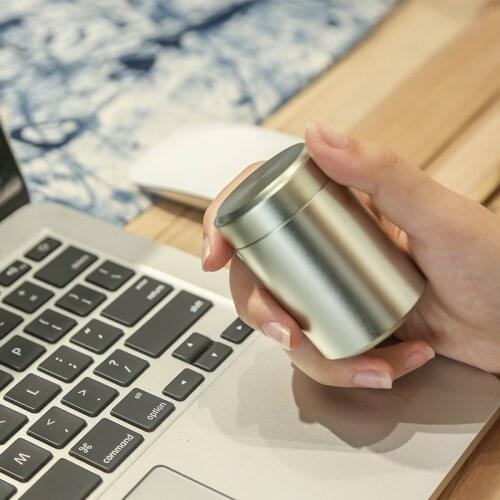3 Size Silver Teabox Porable Titanium alloy Tea box Travel Outdoor Sealed Jar Cans Gifts Small Big