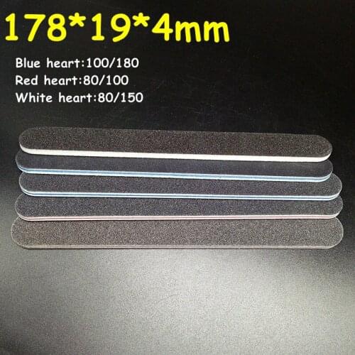 50pcs/set black sandpaper with white heart nail file mix Grit Professional Art Nail File Grit For Manicure Natural Nails