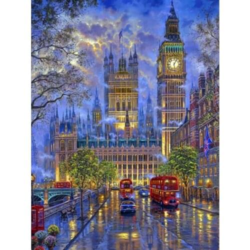 5d diy diamond painting city landscape diamond embroidery full square diamond embroidery london street Mosaic Rhinestone