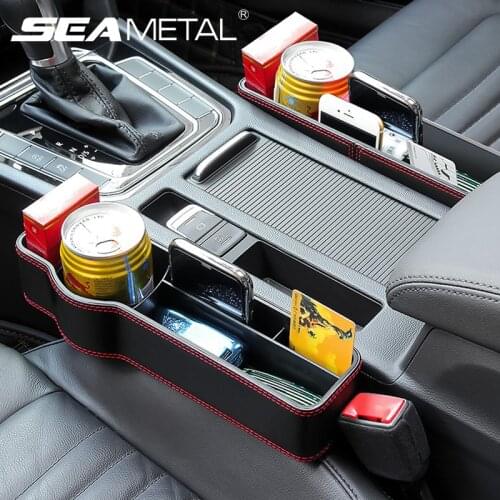 Car Organizer Seat Gap Storage Box Phone Bottle Cups Holder Seat Filler for Auto Side Pocket for Cellphones Keys Cards Wallets