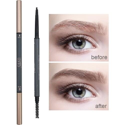 USHAS brand Ultra Fine Triangle Eyebrow Pencil automatic with brush eyebrow makeup for women maquiagem cosmetics matita occhi