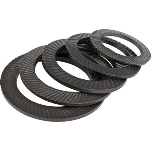 Blackened double-sided toothed washer anti-loosening lock anti-skid gasket self-locking gasket M3 M4 M5 M6 M8 M10 M12-M30