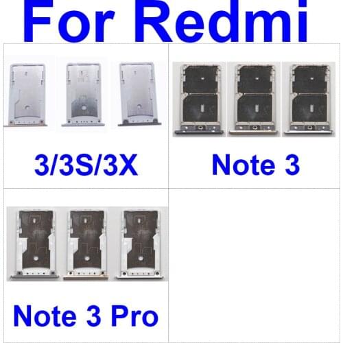 Sim Card Tray Holder For Xiaomi Redmi 3 3s 3x Sim Micro Reader Card Slot Adapters Card Socket Repair Replacement Parts