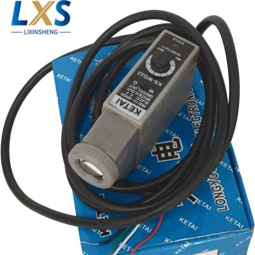 KS-WG22 Color Photoelectric Sensors White & Green Light KS Series Mark Detection Photoelectric Switch For Packing Machine