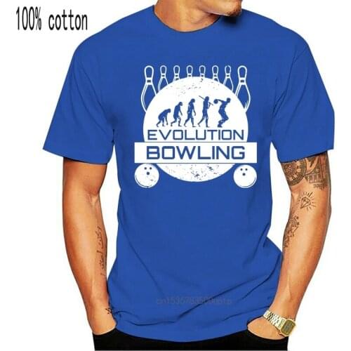Evolution Bowling T Shirt Unique Tee Top Design S-3xl Hip Hop Summer 2020 Fitness Awesome Tee Shirt Comical Urban