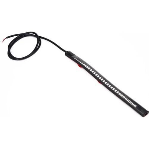 Flexible 48 LED Turn Signal Tail Rear Brake Stop Bulb Lamp SMD3528 Brake Light Motorcycle Light Bar Strip Tail