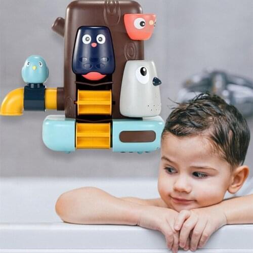 Bath Toys for Toddlers Pipeline Water Spray Shower Game Bird Mushroom Toy for Children Swimming Bathroom Bathing Toy Kids Gift