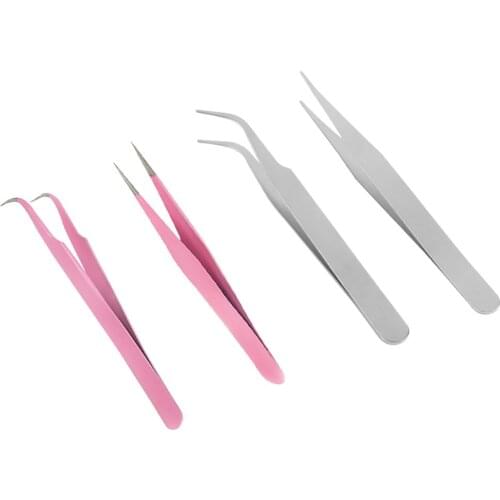 Nail Tools Elbow Tweezers Stick Drill Clip Beauty Nails Diy Supplies Nail Supplies Wholesale Stainless Steel Tweezer Makeup Tool