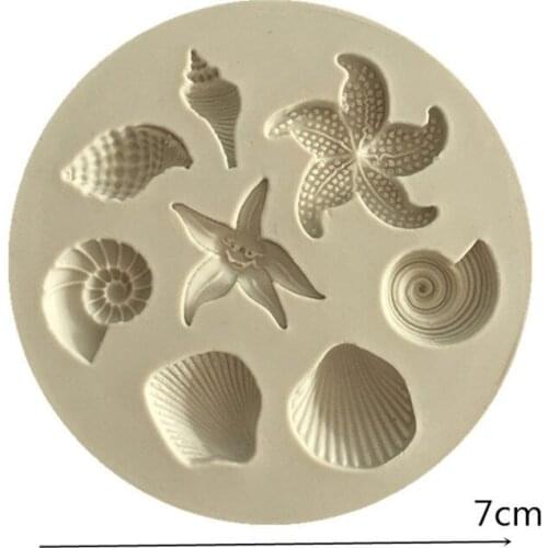 Cake Decorating Tools DIY Sea Creatures Conch Starfish Shell Fondant Cake Candy Silicone Molds Creative DIY Chocolate Mold