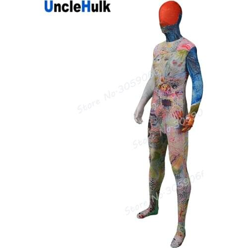 Comic Doodle Spandex Zentai Suit Halloween Costume | UncleHulk