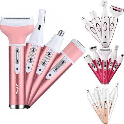 Multifunction Facial Hair Remover Kit Lady Shaver Electric Nose Hair Trimmer Women Epilator Eyebrow Shaper Female Razor Armpit
