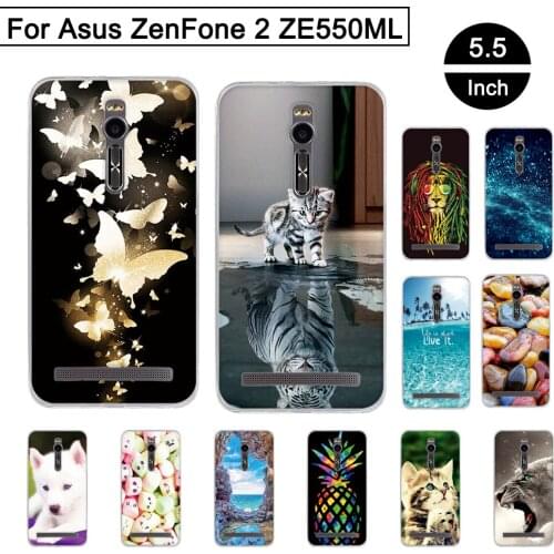Soft TPU Case For Asus ZenFone 2 ZE550ML ZE551ML 5.5 inch Back Phone Cases For Asus ZenFone 2 ZE550ML ZE551ML Cover Shells Coque